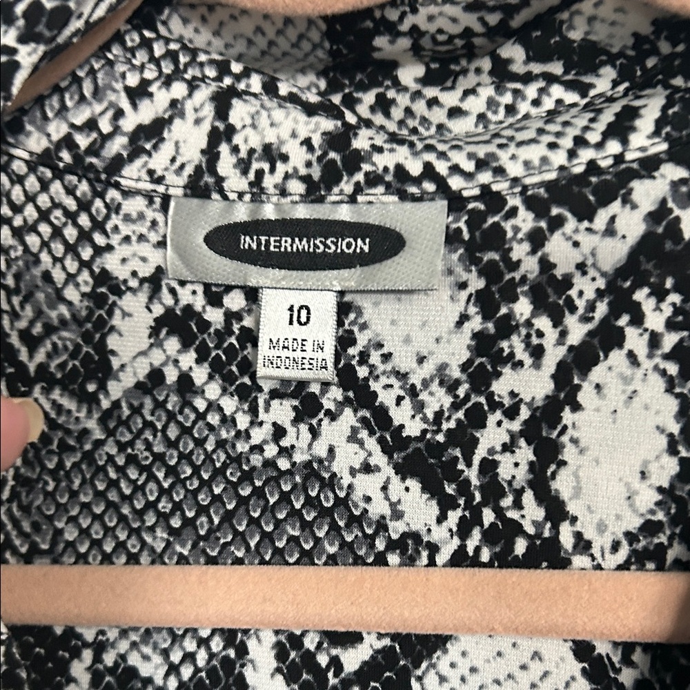 Intermission Snakeskin Print Top
